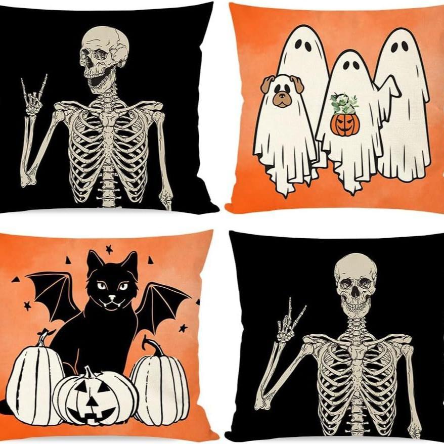 Halloween Decoration Pillowcase Ghost Skull Pillowcase Living Room Decoration Sofa Pillow Pillow Bedside Pillow