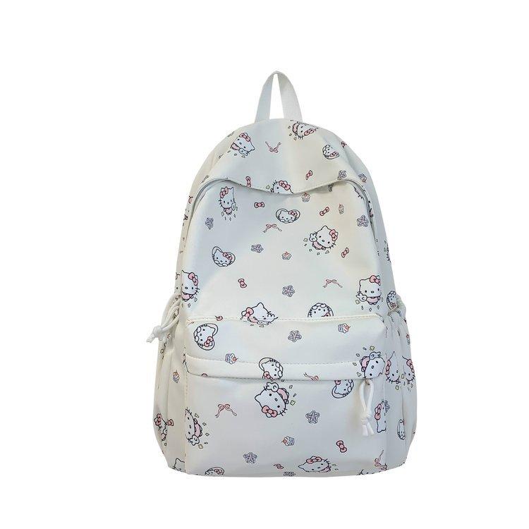 Schoolbag Cute Cartoon Kt Cat Schoolbag Girl Junior High School Japanese Ins Niche Casual Backpack College Student Travel Bag