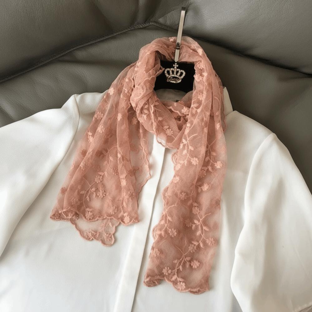 Vielseitiger Damen-Spitzenschal Langer Nackenschutzschal Elegantes Damen-Kopftuch