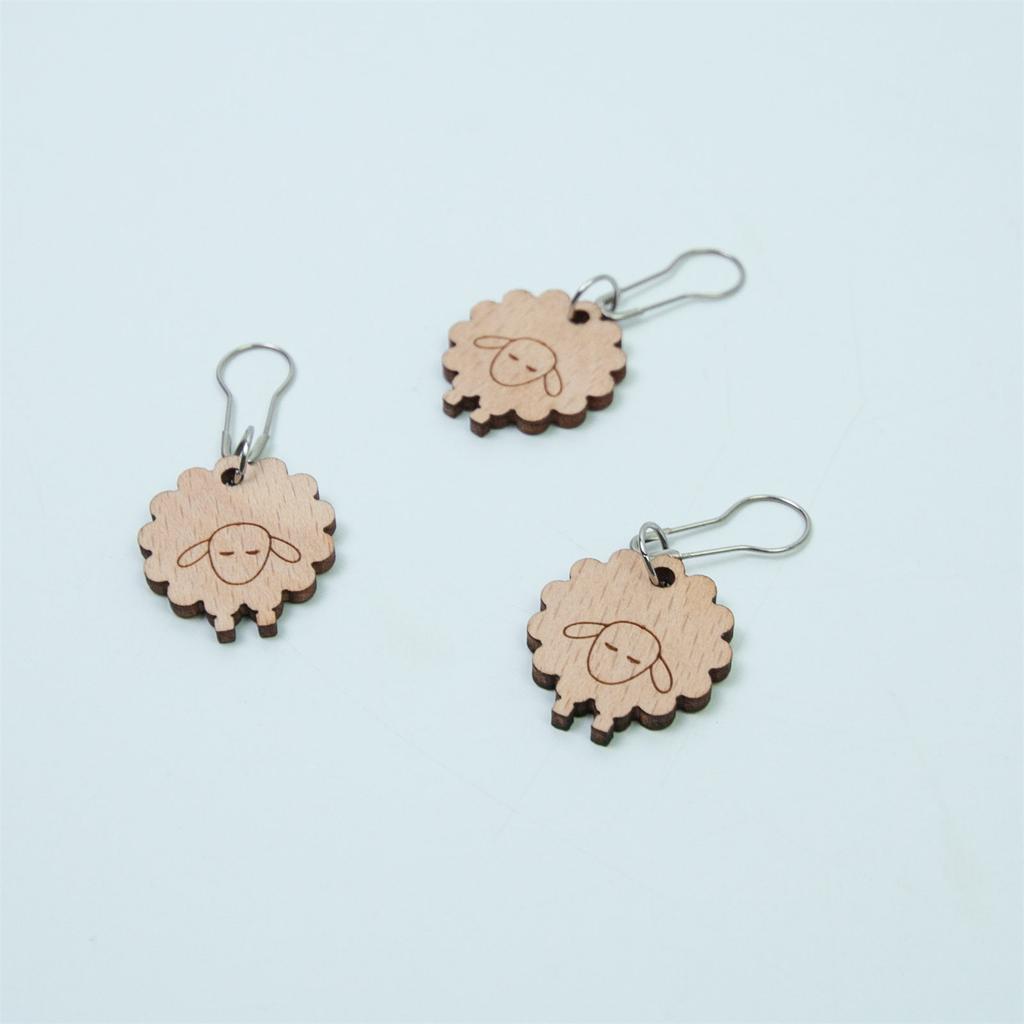 Wood Knitting Yarn Gauge Ruler Knitting Needle Gauge Knitting Ruler Tool Set for Measuring Knitting Crocheting Project