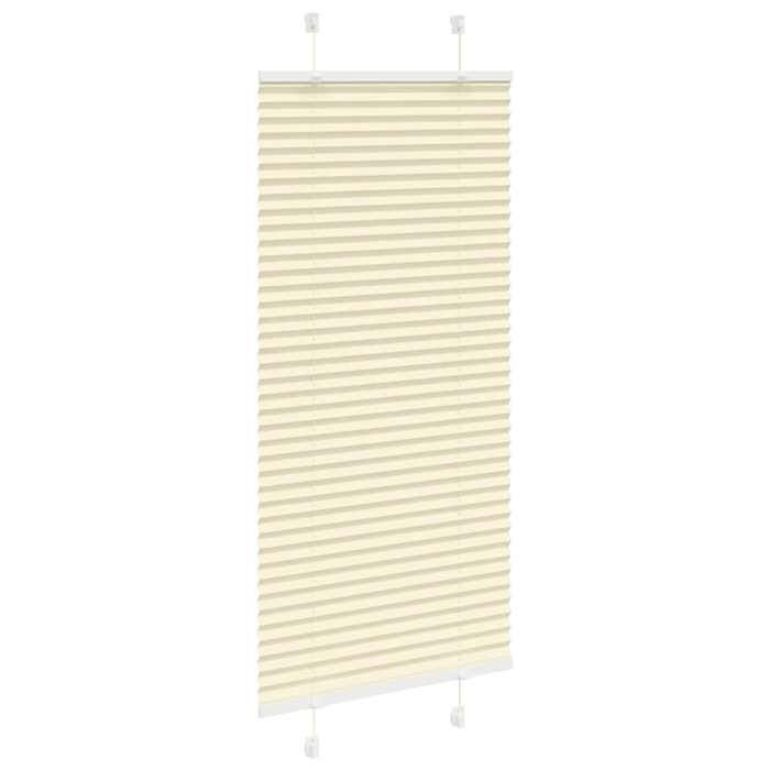 VidaXL Store plissé crème 60x100 cm largeur du tissu 59,4 cm polyester, store plissé de fenêtre, store accordéon, store 4015271