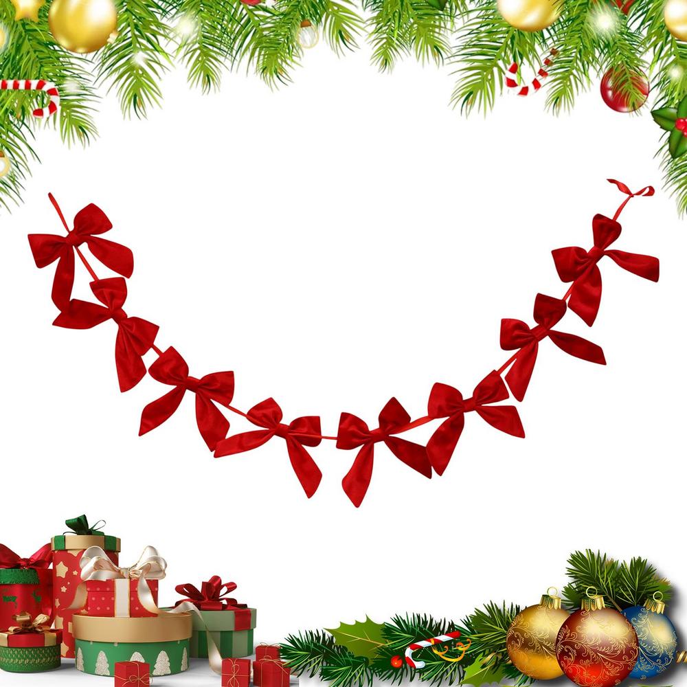 Christmas Banner Decorations Winter Holiday Ornament Winter Holiday Garland For Mantel Fireplace Party Home Indoor Outdoor Stair