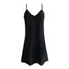 Women's Summer Sleeveless Solid Casual V Neck Dress Loose Plus Size Lace Dress