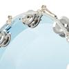 10Inch Double Row Tambourine Round Musical Tambourine Metal Bells Hand Held Percussion Drum with Ergonomic Handle Grip