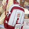 Schoolbag: Large Capacity INS High-look, Simple, Fashionable, Color-blocking, Versatile School Bag, Middle, High School, College Backpack