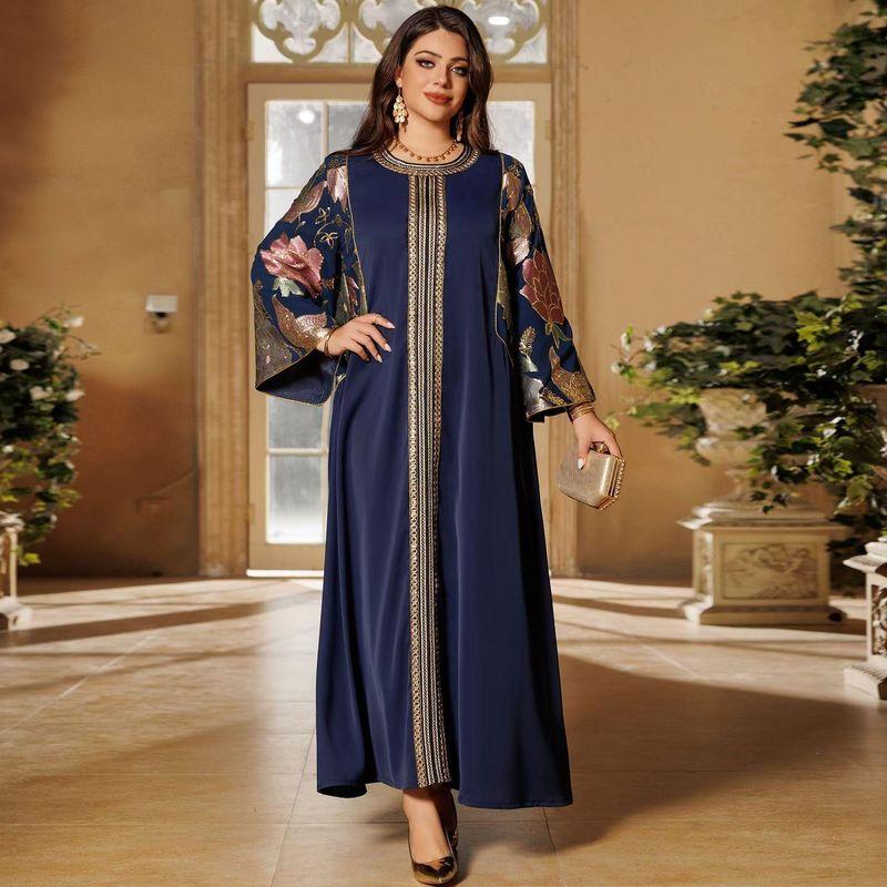 Middle East Dubai Temperament Dress Sequin Embroidered Sequined Robe Embroidered Sequin Dress