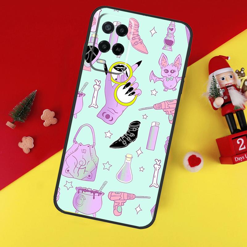 Pastel Goth Witchy For OPPO A74 A94 A17 A16 A15 A79 A58 A78 A98 A77 A5 A9 A96 A76 A52 A72 A57S A54S A53S Case