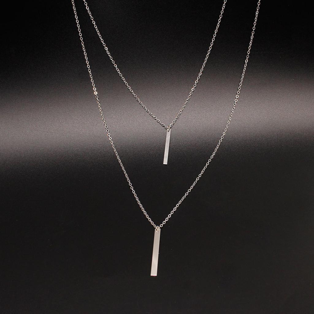 Items of jewelry, double-layer one-word necklace, fashion pendant