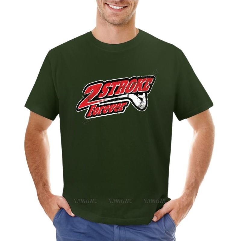 T-shirt Motocross Enduro Dirtbike 2 Tempi Per Sempre felpa t-shirt da uomo pacco t-shirt uomo cotone girocollo t-shirt