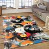 Vinyl Record Graffiti Rug: Ultra Soft Non-Slip Cool Carpet for Living Room, Bedroom, Dorm, Outdoor Home Decor