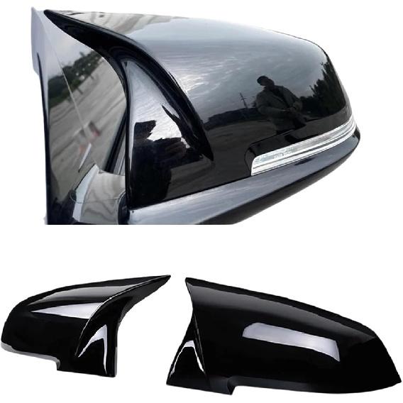 2 Pieces Rearview Mirror Cover Cap Carbon Black Compatible With BMW Series 1 2 3 4 X M 220i 328i 420i F20 F21 F22 F23 F30 F32 F33 F36 X1(Carbon fiber