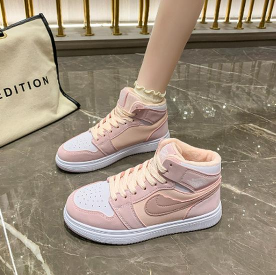 2024 Autumn Women's High-Top Canvas Fashion Shoes - Air Force 1 Style, Casual White Sneakers