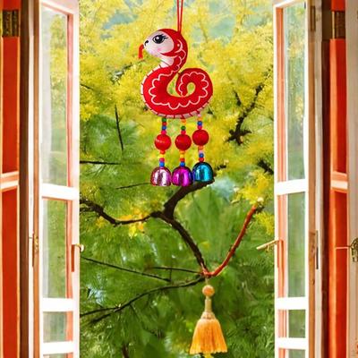 Chinese Lunar Year Hanging Ornament Bell Pendant Spring Festival Gift for Door