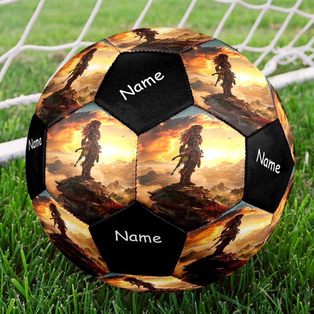 Custom Name Horizon Theme Size 5 Soccer Ball, Suitable for Both Indoor and Outdoor Matches, a Gift Suitable for Everyone.