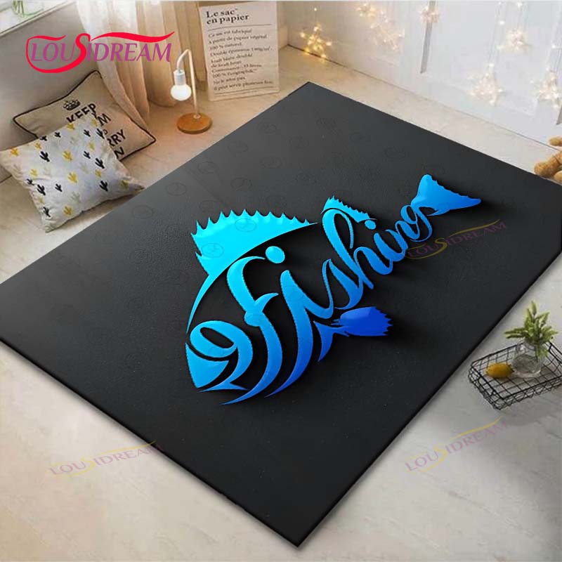 Marine Fish, Sea Turtles, Jellyfish Printed Carpet Outdoor Area Rug Non -slip Carpet Bedroom Decor Carpet for Living Room Gift