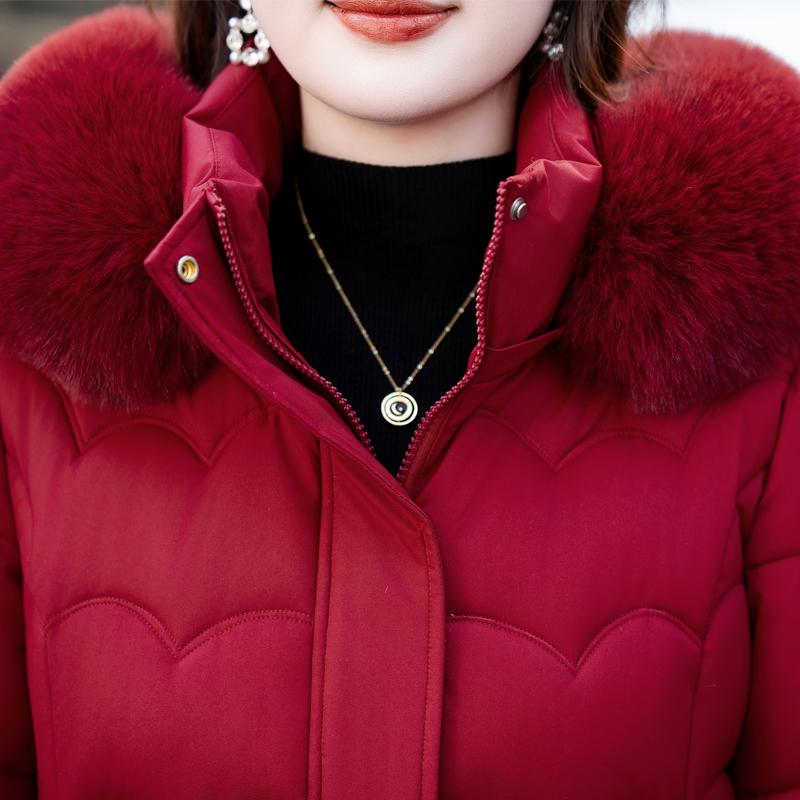 Fashion Winter Jackets Woman Long Parkas Hooded Faux Fur Collar Loose Thick Warm Women's Coats