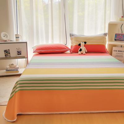 Nantong Wholesale Skin-friendly Cotton Sheets Single Piece Solid Color Washed Cotton Quilt Single Item Single Student Dormitory Polished Kang Single