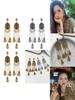 Vintage Geometric Drop Earrings With Rhinestone Accents For Fashionable Women