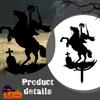 Halloween Garden Stake,Silhouette Knight Horse Yard Art,Women Mom Outside Outdoor Decor Lawn