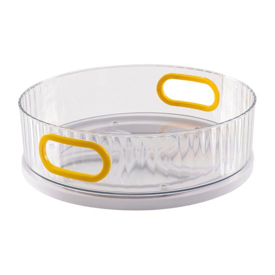 

Аккуратная однотонная практичная прочная вращающаяся полка для приправ, кухонный настольный лоток для хранения слоновая кость