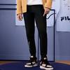 FILA Embroidered Mid-Waist Knitted Jogger Sweatpants Men bottoms Black F11M118603FBK