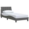 VidaXL Bed Frame Without Mattress Hanko Dark Grey 90x190 Cm Fabric 3310357