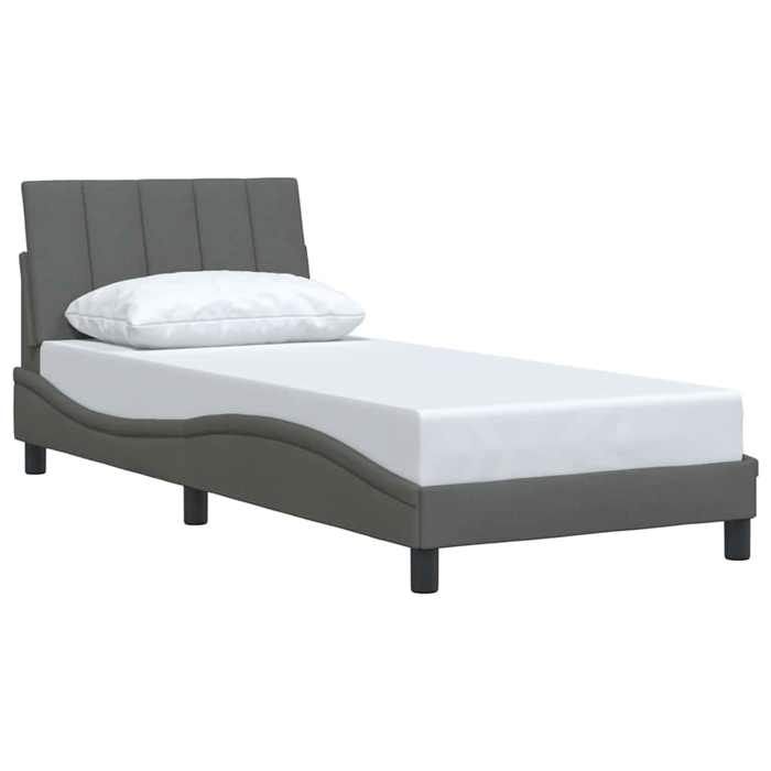 VidaXL Bed Frame Without Mattress Hanko Dark Grey 90x190 Cm Fabric 3310357