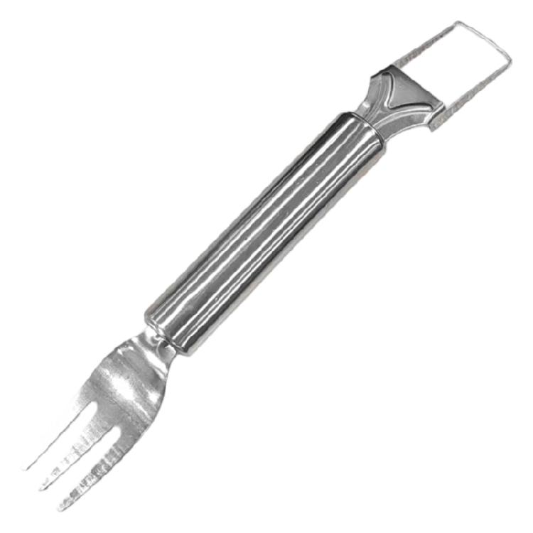 Stainless Steel 2 in 1 Watermelon Fork Slicer Tool Kitchen Fruit Cutting Fork Watermelon Cutting Tool Easy To Use