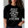 T-Shirt - White Casual Short Sleeve Round Neck Cotton Tee - Great for Casual Wear or Church Events