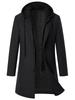 Men's Hooded Mid-Length Woolen Fashion Coat