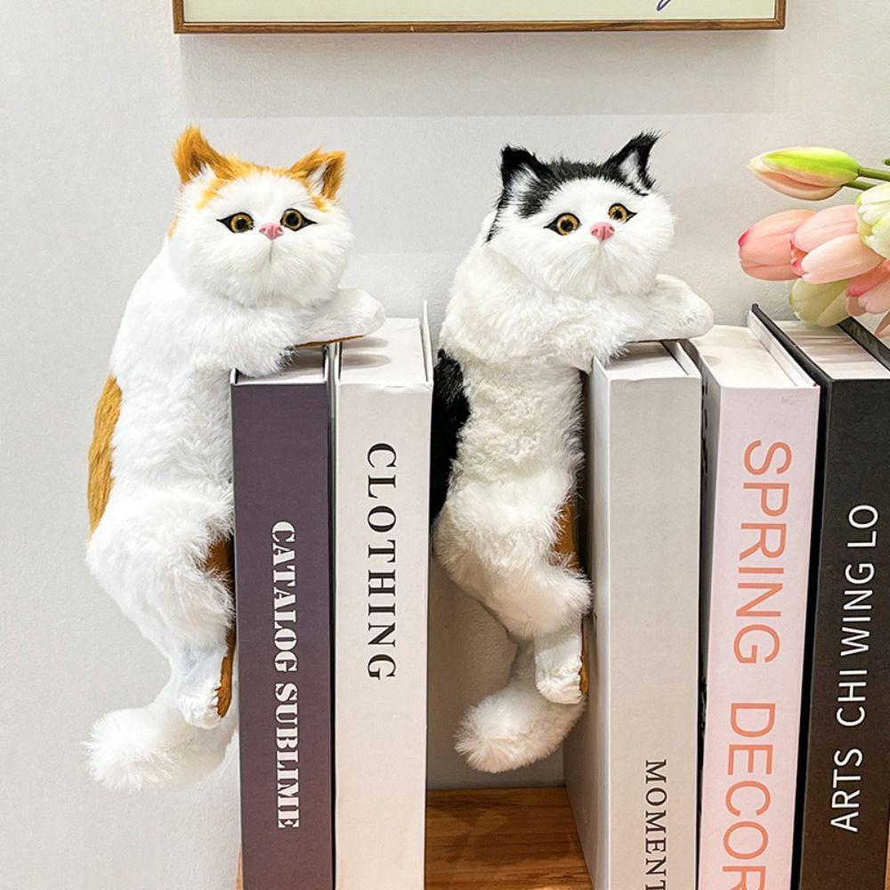 Lifelike Realistic Cat Stuffed Doll Decoration Lifelike Cat Plush Toy Child