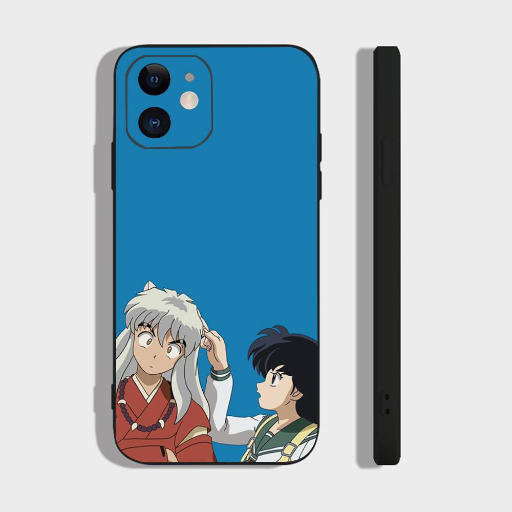 Japanese Animation I-Inuyasha Phone Case For IPhone 17 Air 16 15 14 13 Pro Max 11 12 Black Silicone Cover