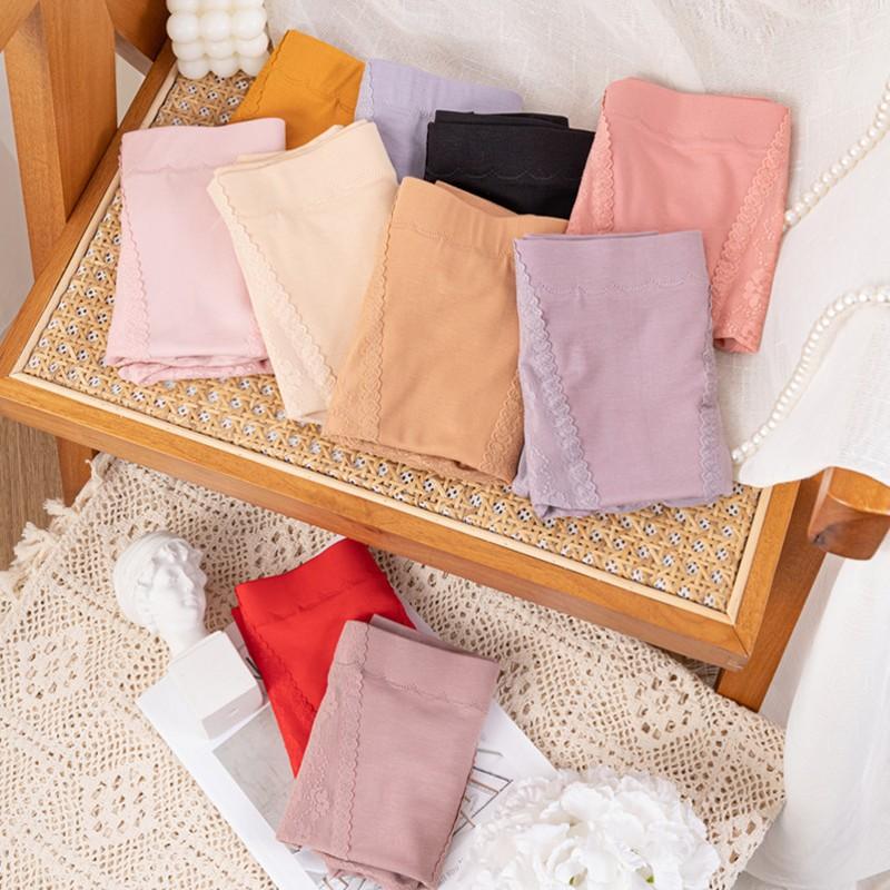 Modal Soft Panties High Waist Large Size Boyshorts Women's Underpants Cotton Crotch Breathable Underwear