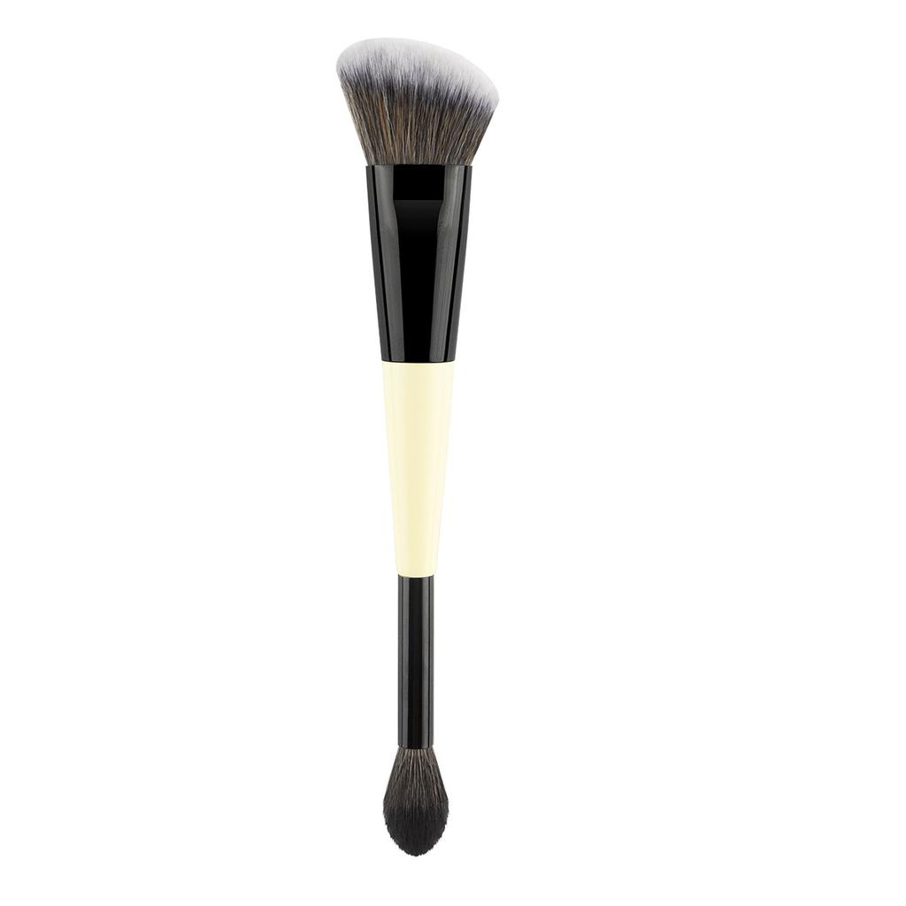 Doppelköpfiger Make-up-Pinsel Schwarz und Weiß Puderpinsel Rougepinsel Flammenpinsel Pflege Schönheitswerkzeug Quelle