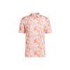 Floral Golf Polo Shirt Men Tops Coral HY5372