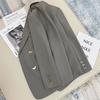 Frühling und Herbst Koreanische Mode Britischer Stil Einfarbiger Blazer Damenbekleidung Französische Textur Mode Kleiner Anzugmantel Damen