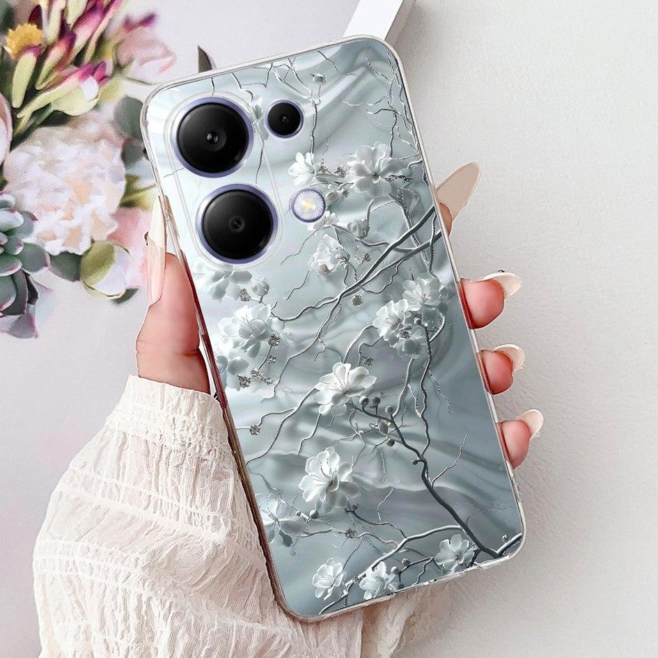 Pro pouzdro Xiaomi Redmi Note 13 Kryt Note 13 Pro Populární malovaný květinový měkký silikonový kryt na telefon Pro Redmi Note13 Pro 4G 5G Funda