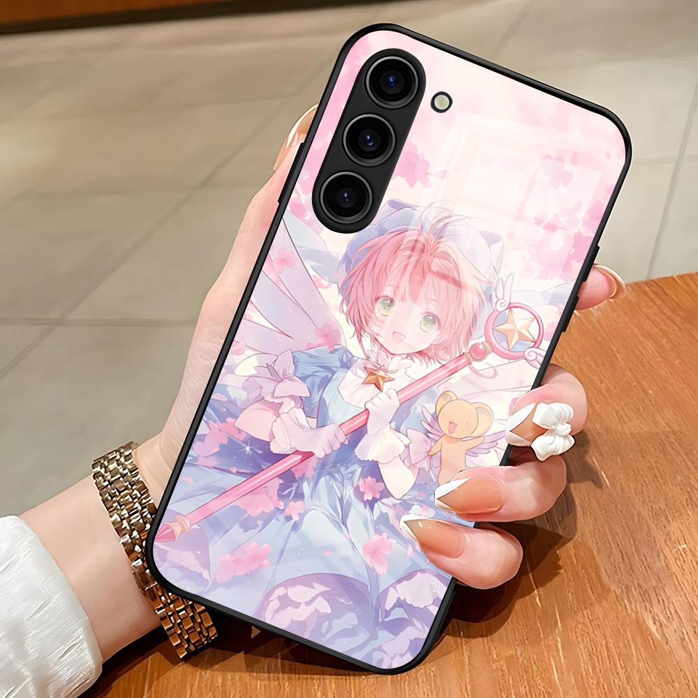 

Чехол для телефона Cardcaptor Sakura для Samsung S26 S25 Edge Ultra S23 S22 S21 S20 Ultra Plus S24 Fe A54 A53 A25 Стеклянная крышка Samsung S25