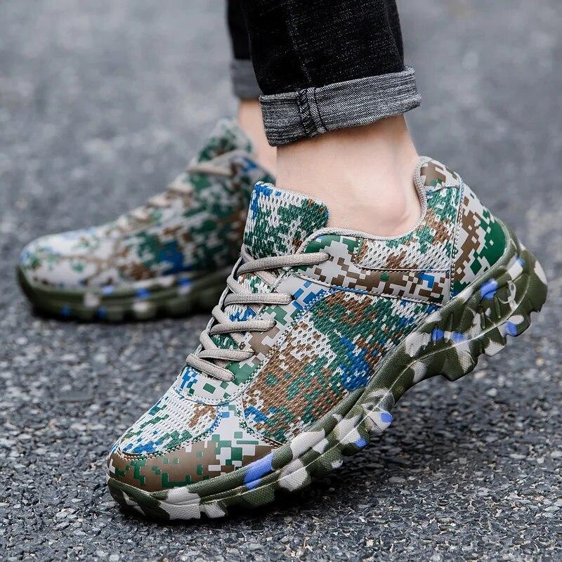 Nejnovější pánské turistické boty Outdoor Lehké maskáčové tenisky Pro turistiku Turistika Horolezectví Muži Trekingové tenisky Taktické boty