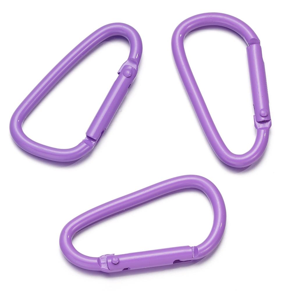 5pcs Carabiner Keychain Alluminum D-ring Clasp Multi-colorsHook Clip Keychains Camping Backpack Buckle Jewelry Making Supplies
