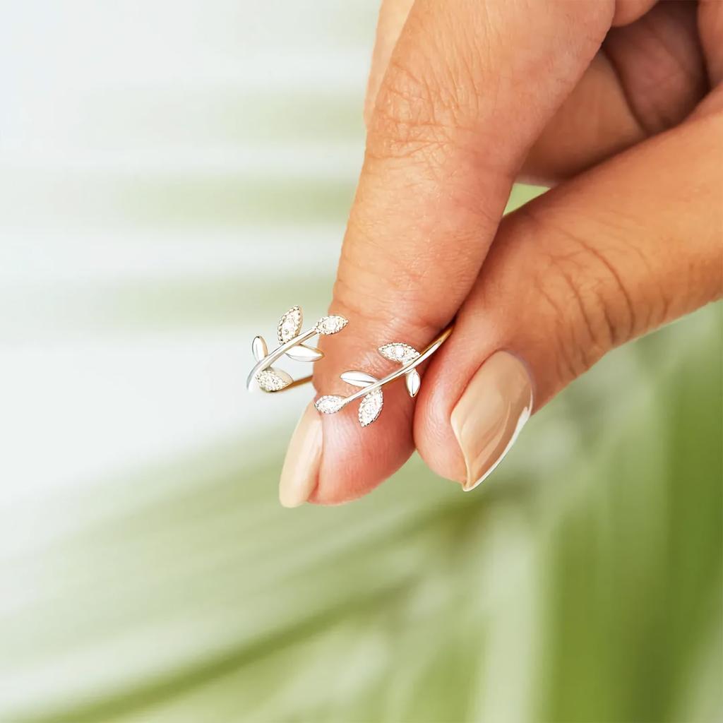 Through What You Through Leaf Rings S925, Adjustable Leaf Entanglement Ring, Exquisite Inspirational Rings For Women, Jewelry Gifts For Your