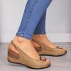 New fish mouth casual women's sandals wedge heel heightened medium heel women's shoes women's single shoes