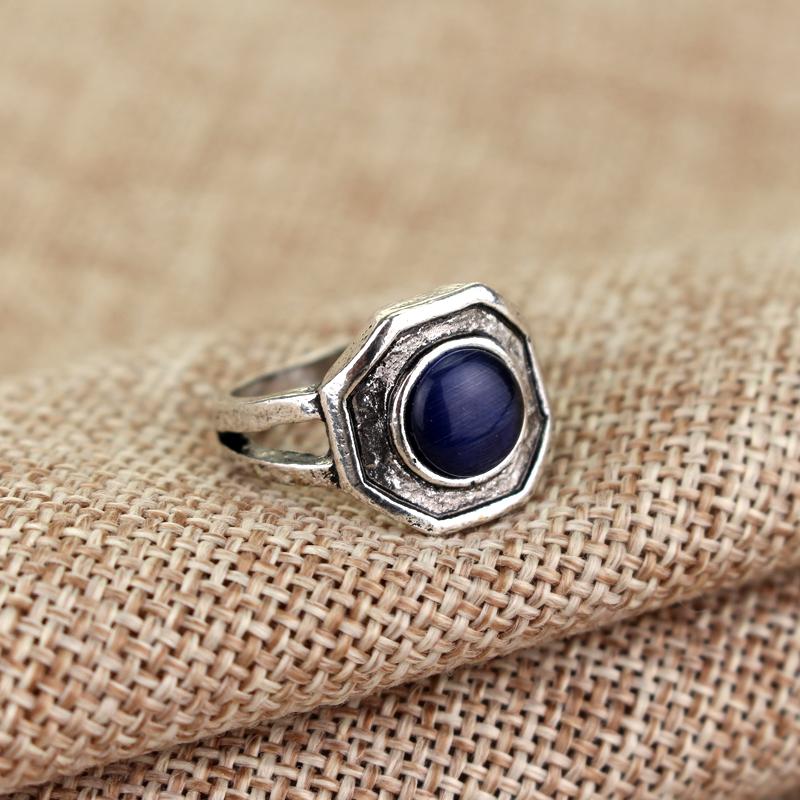 

The Vampire Diaries Rings Elena Gilbert Daylight Rings Vintage Crystal Ring With Blue Lapis Fashion Movies Jewelry Cosplay 6 белый