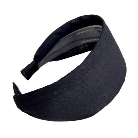 

Headband Soft Fabric Wide-Brimmed Design Breathable Linen Hair Hoop Face Shaping Makeup Hair Accessory чёрный