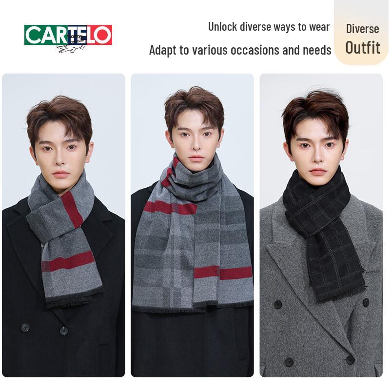 Herren Herbst/Winter Wollmischung Warmer Schal