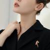 Lizard studded diamond brooch, metal brooch, animal rhinestone chest flower, clothing accessories, fashionable brooch for women