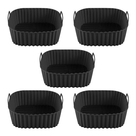 Silicone Air Fryer Liner Non-Stick Mat Baskets Heat Resistant for 4-7QT Food Grade Reusable Square Baking