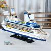 2428PCS Mini-Partikelsteine Stadt-Kreuzfahrtschiff Bausteine Zusammenbauen Spielzeug Großes Schiff Ozeandampfer Weißes Boot für Kinder Jungen ohne Karton