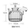 500ml Imitation Tang Dynasty Tangyu Pot Heat Resistant Glass Teapot Household Side Handle Boiling Flower and Fruit Tea Teapot