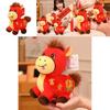 Horse Year Mascot Plush Toy With Flower Embroidery Design For Lunar New Year Gifts And Celebrations
